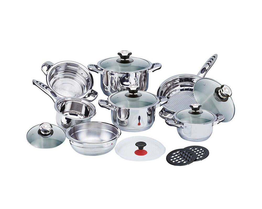 Michelino Kochtopf-Set mit Glasdeckel 16-teilig