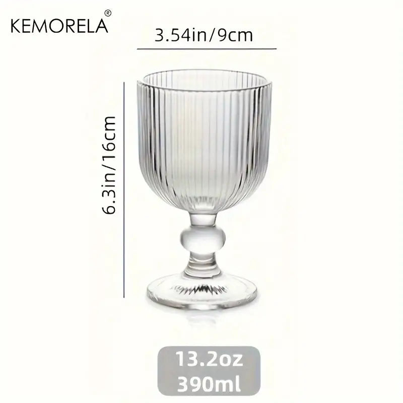 Retro Riffel-Gläser 390 ml