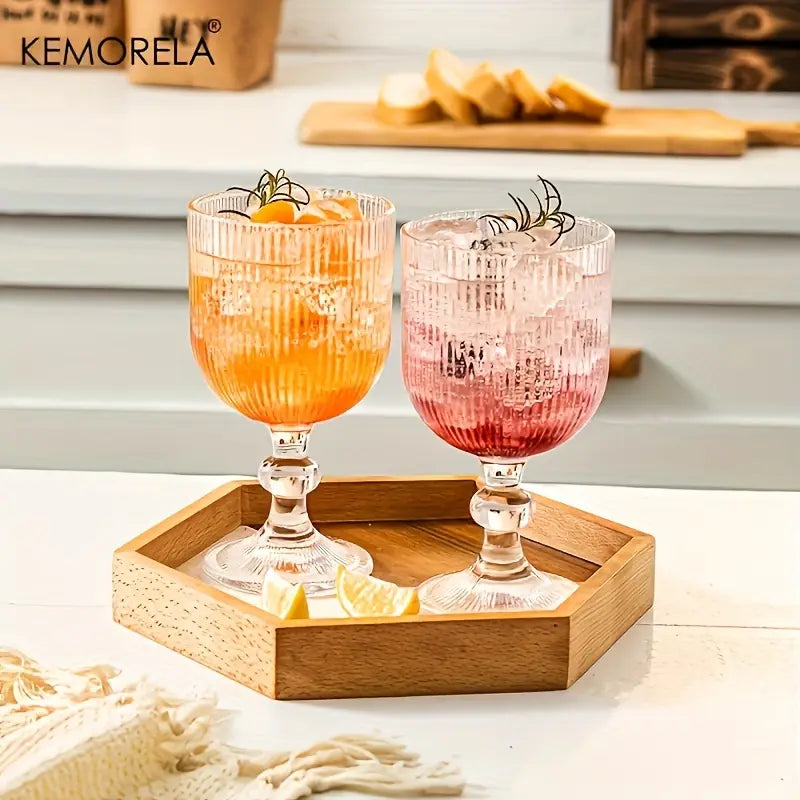 Retro Riffel-Gläser 390 ml