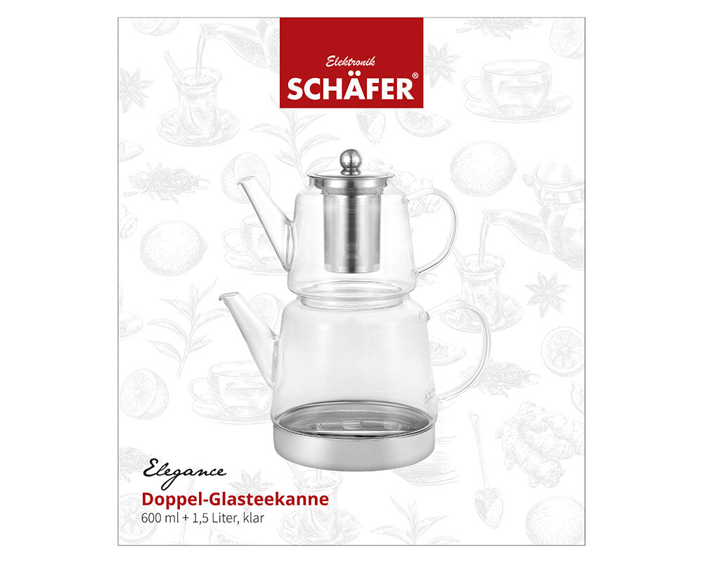 Schäfer Teekanne aus Glas - Induktionsgeeignet