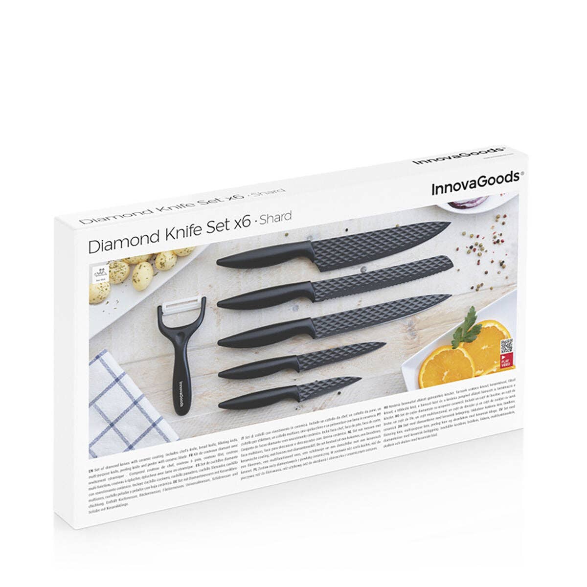 InnovaGoods Messerset Shard Diamond, 6-teilig