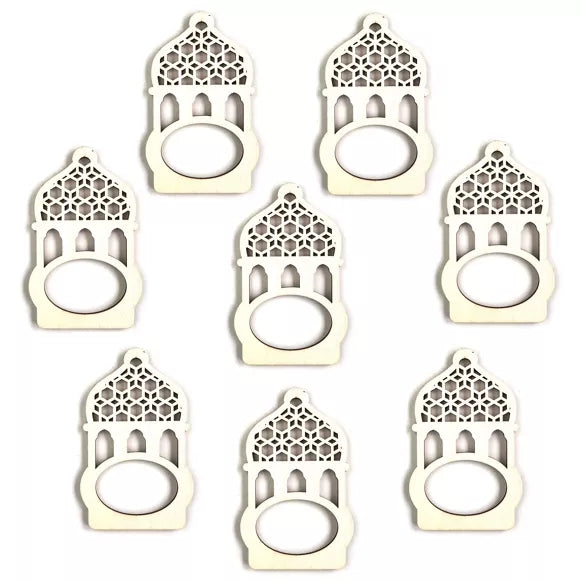 Holz-Serviettenring-Set natur