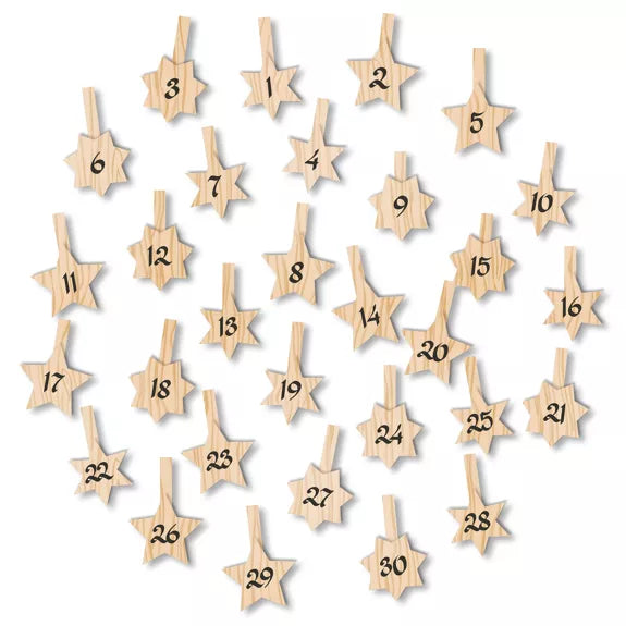 30 Ramadan Zahlen-Klammern - natur schwarz