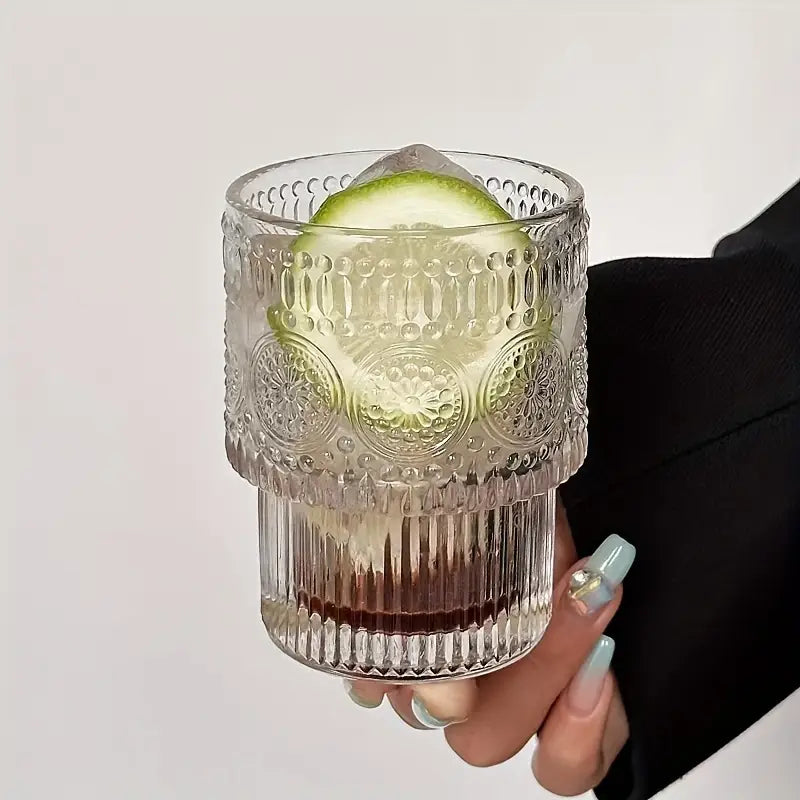 Boho-Chic Gläser mit Sonnenblumen-Prägung