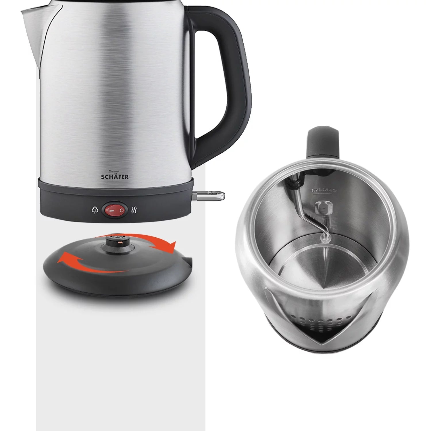 Schäfer Teekocher -Edelstahl- 1/1,7 Liter MILA