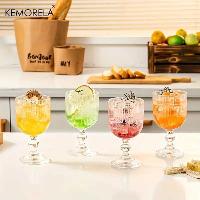 Retro Riffel-Gläser 390 ml