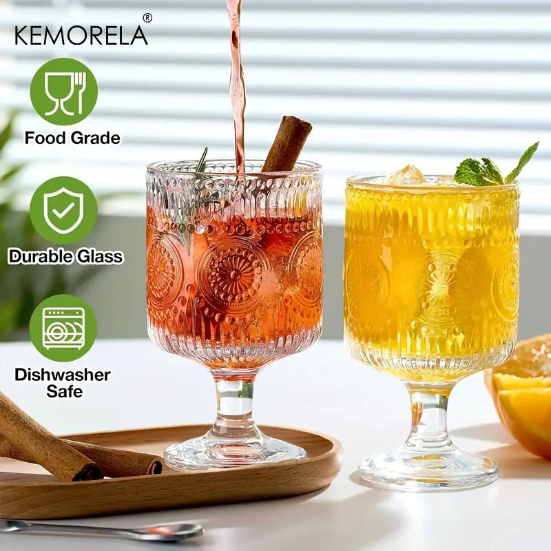 Retro Riffel-Gläser 390 ml