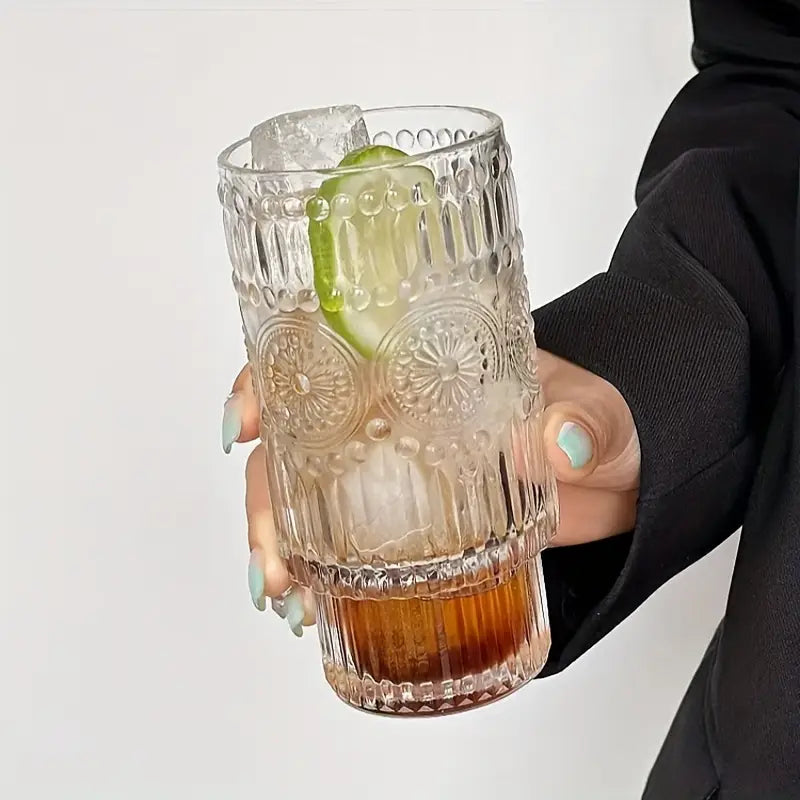 Boho-Chic Gläser mit Sonnenblumen-Prägung