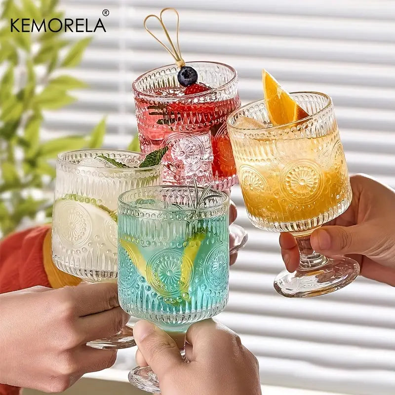 Retro Riffel-Gläser 390 ml