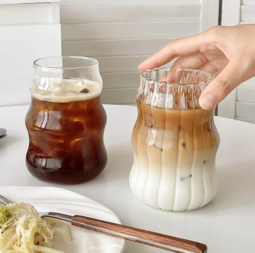 Stripe Wave Borosilikatglas 500 ml