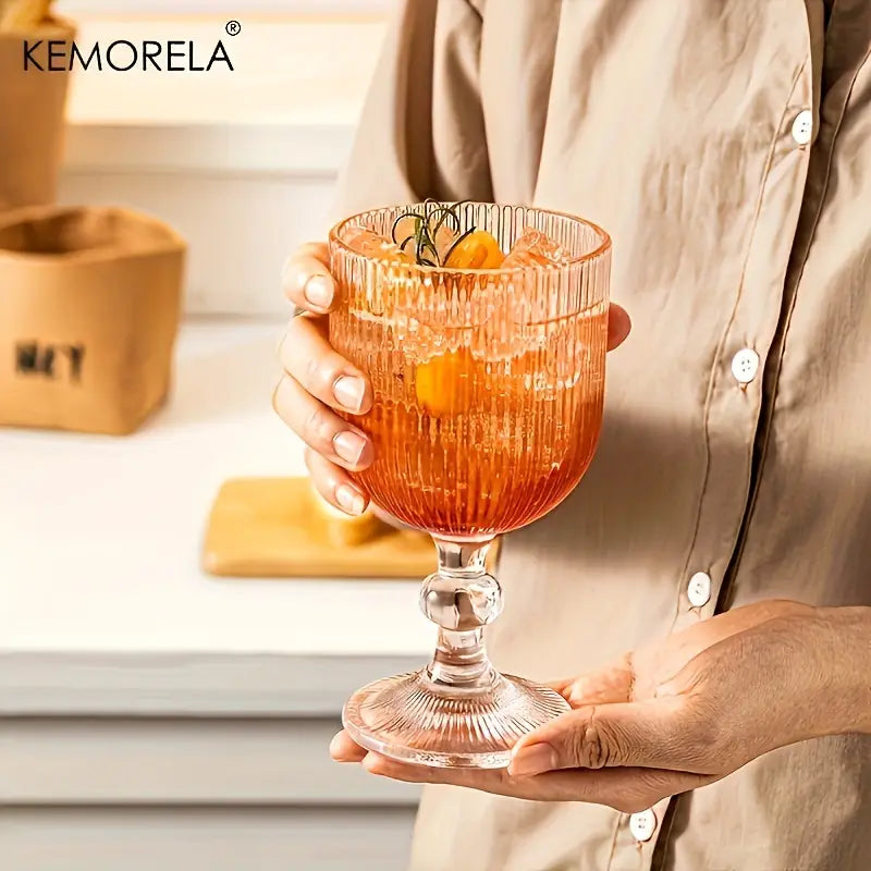 Retro Riffel-Gläser 390 ml