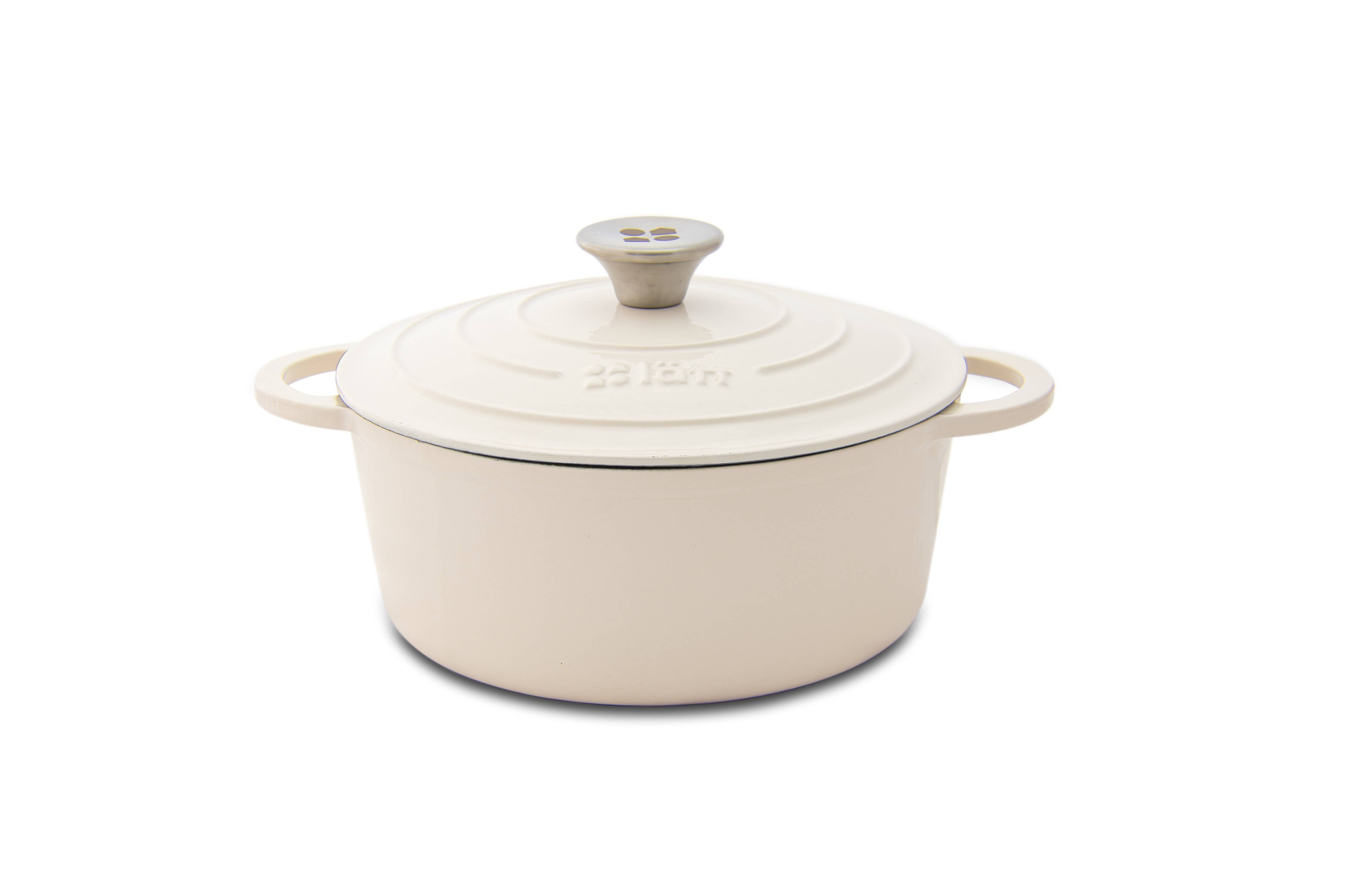 COCOTTE Gusseisentopf 22x10,5 CM - 3,35 L - weiß