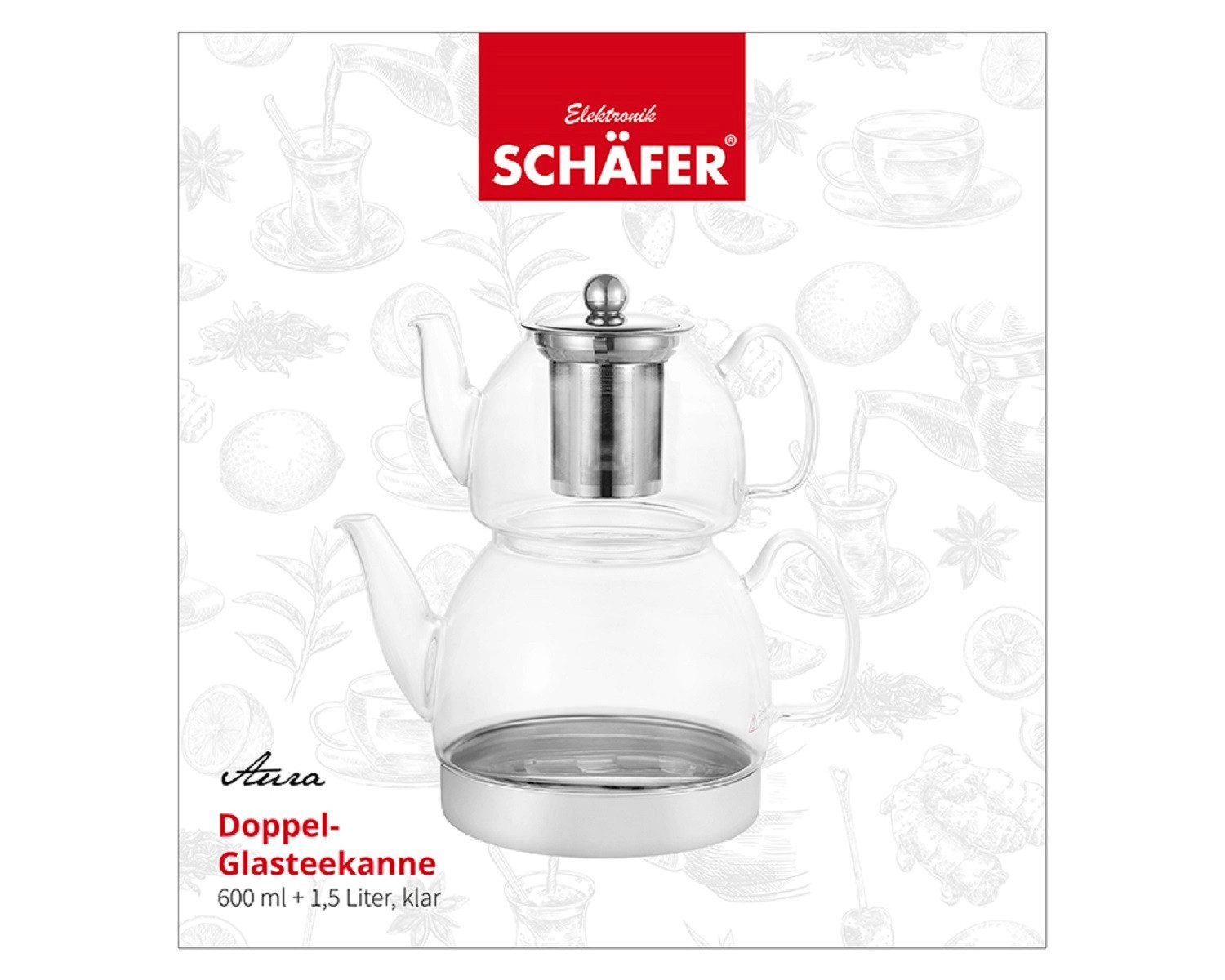 Schäfer Teekanne aus Glas - Induktionsgeeignet