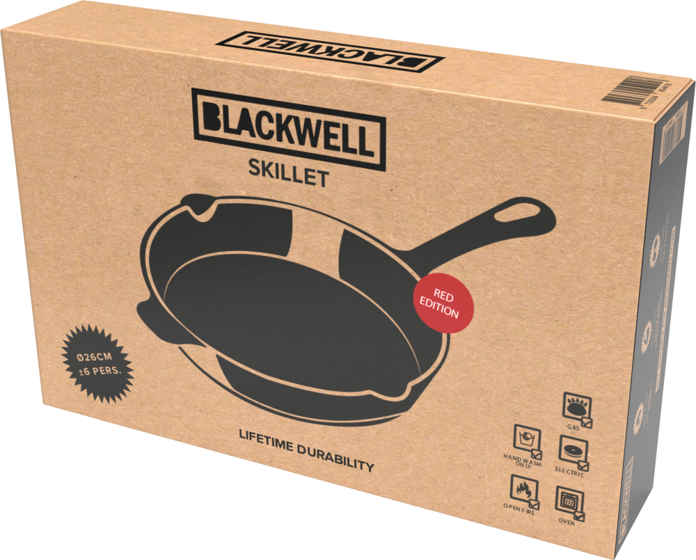 Blackwell Bratpfanne aus Gusseisen - Rot ø 26 cm