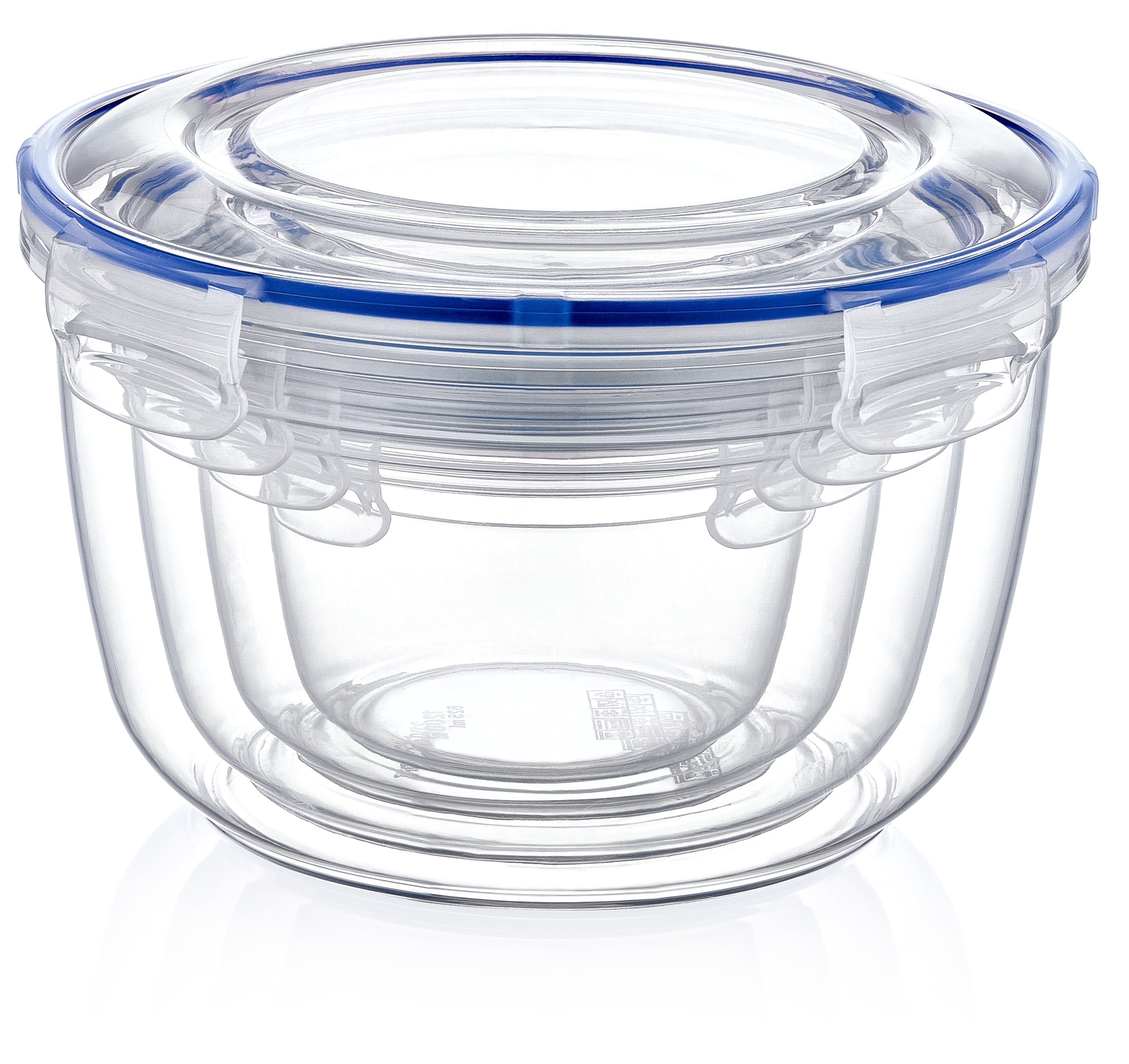 Lock&Fresh Vorratsboxen 4er Set rund (625,1200,2100,3400ml)