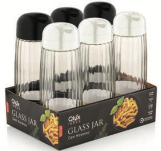 QLux Vorratsdosen Glas 1,6L 6er Set