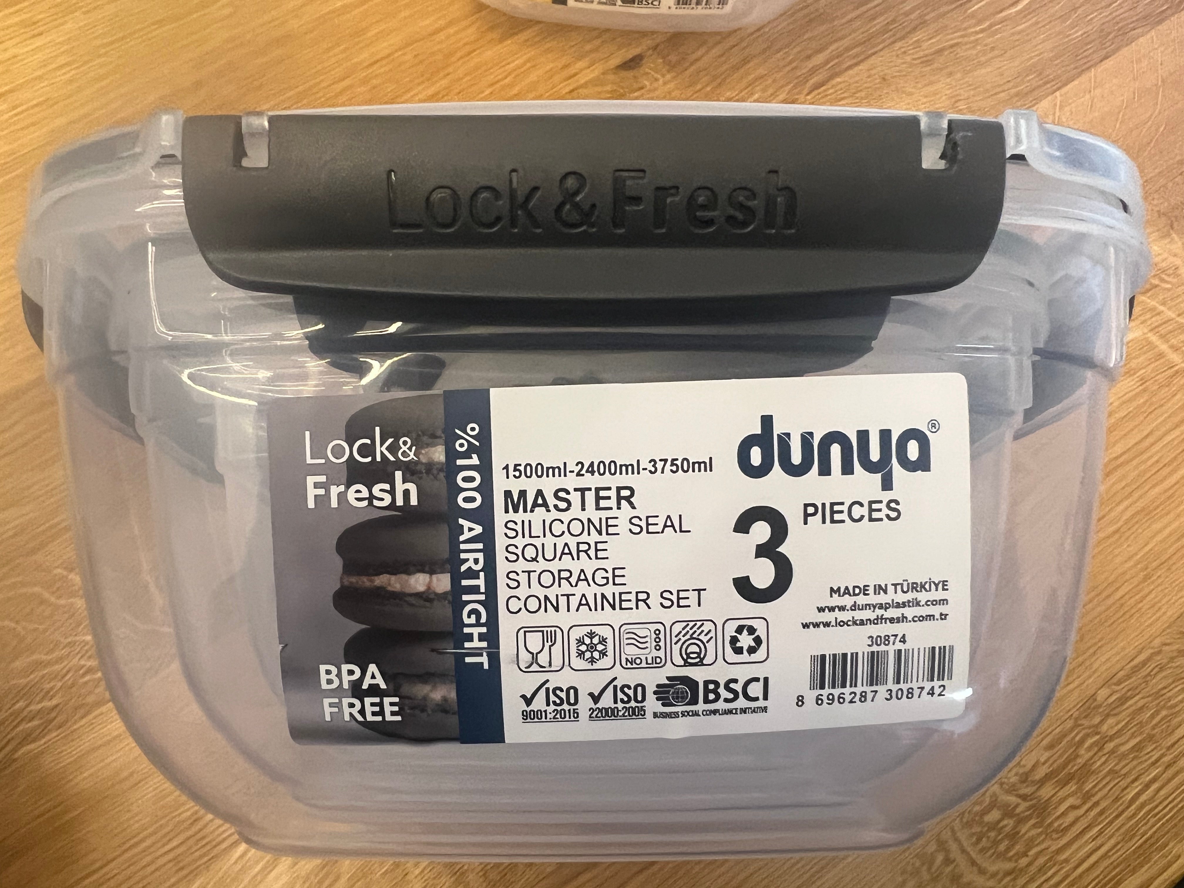 Lock&Fresh Master Vorratsdosen (1,5L + 2,4L + 3,75L)
