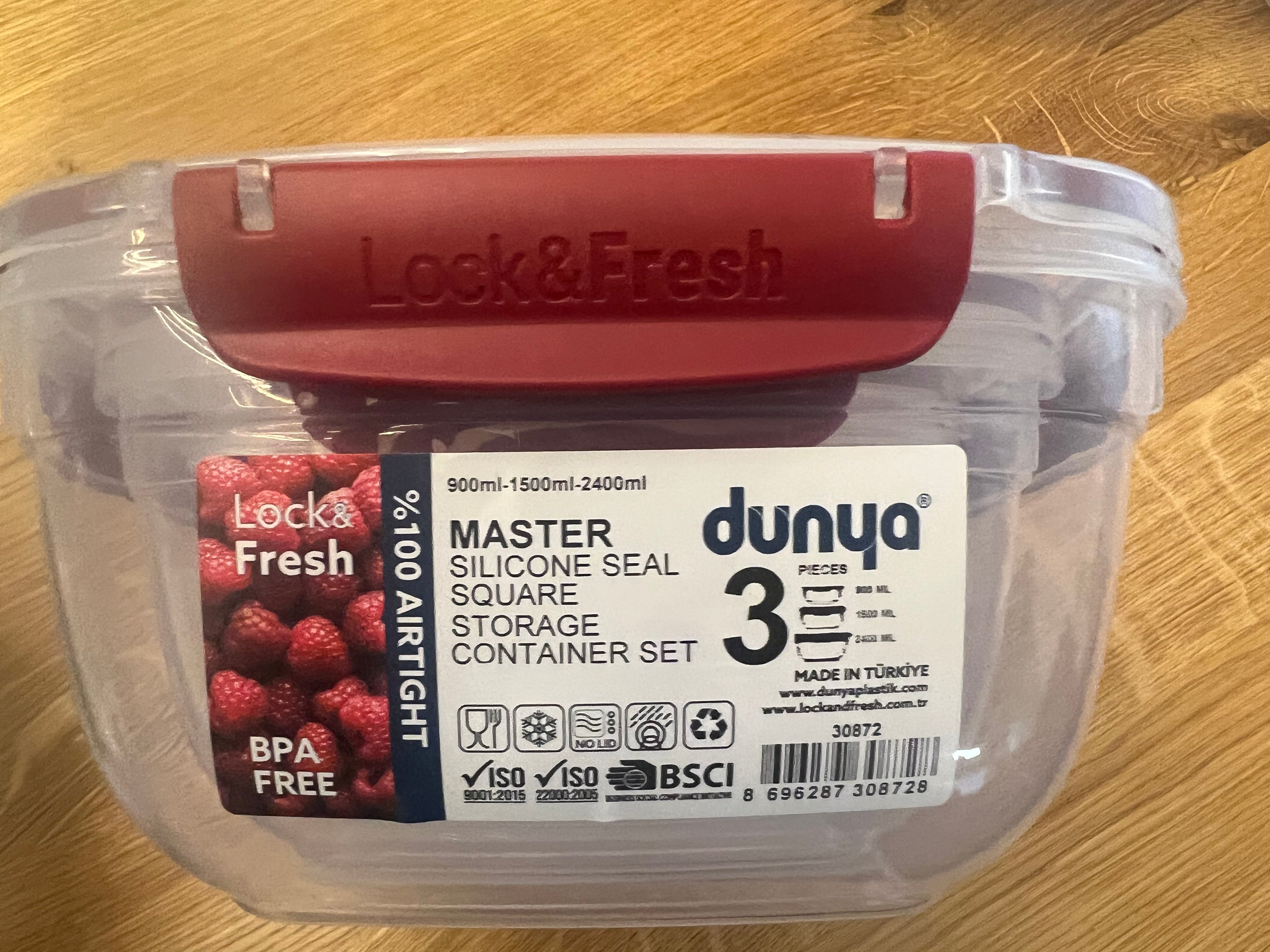 Lock&Fresh Master Vorratsdosen 3er Set (0,9L + 1,5L + 2,4L)