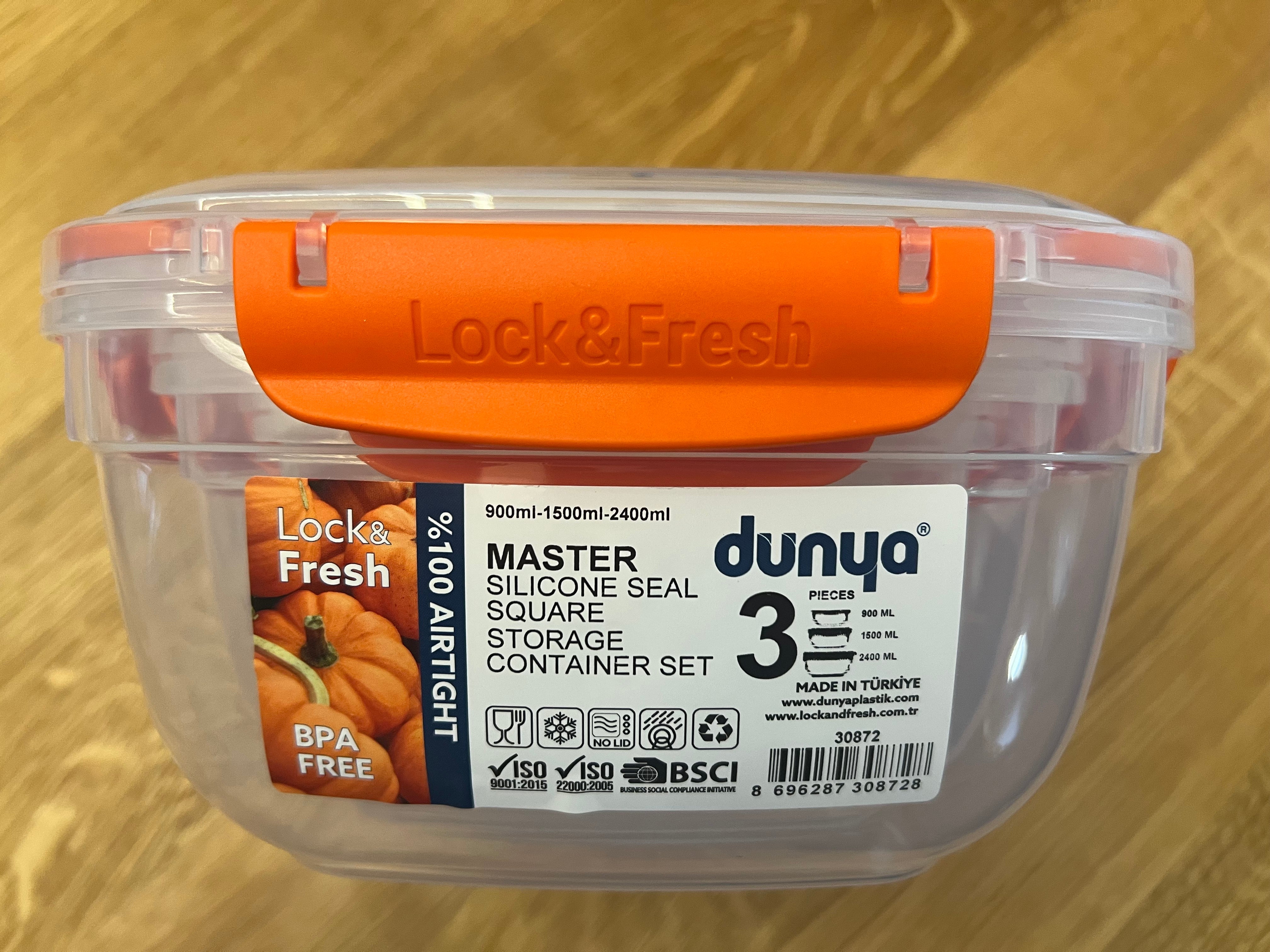 Lock&Fresh Master Vorratsdosen 3er Set (0,9L + 1,5L + 2,4L)