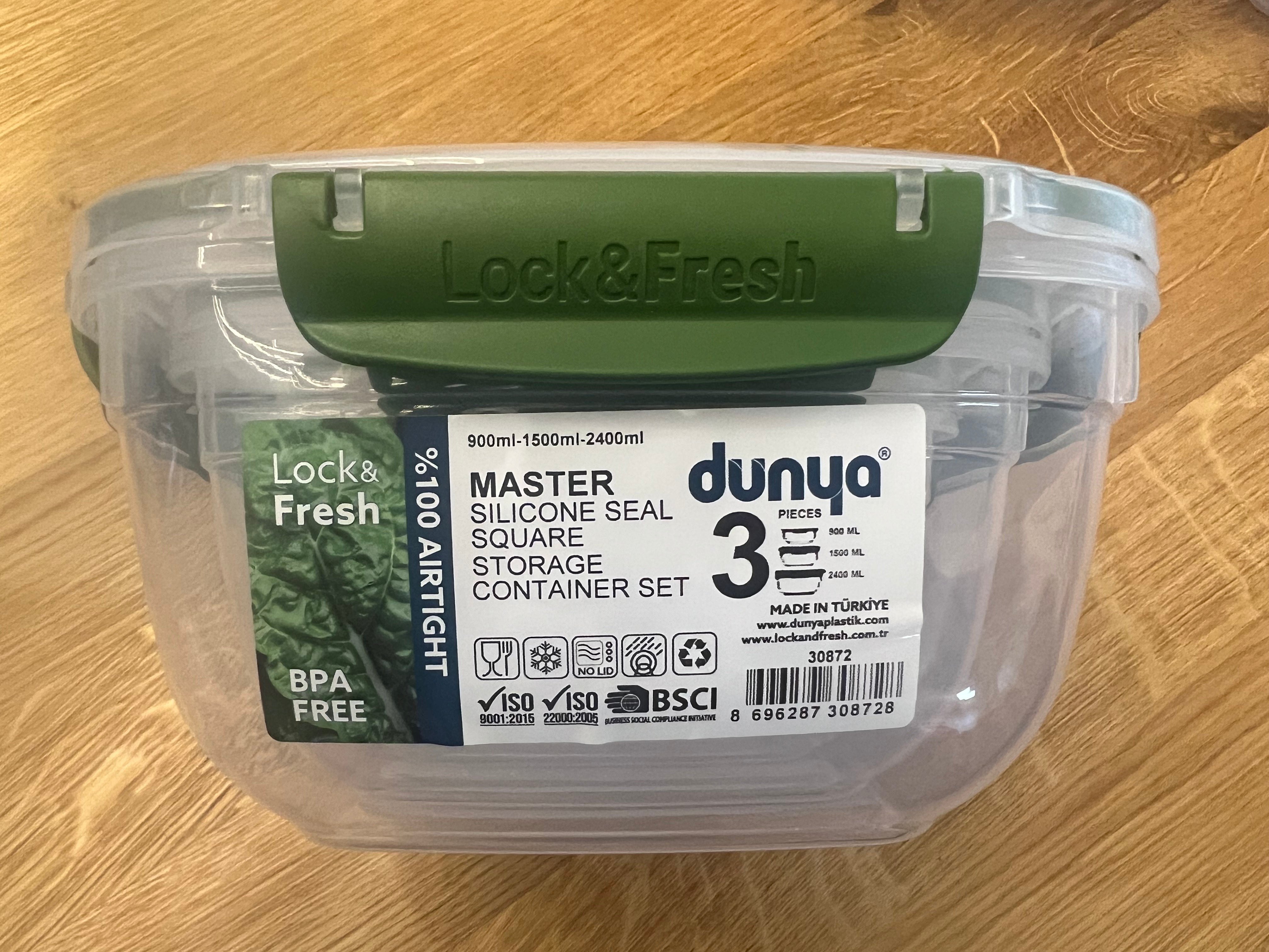 Lock&Fresh Master Vorratsdosen 3er Set (0,9L + 1,5L + 2,4L)