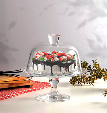 Petite Patisserie Tortenplatte mit Haube 26 cm