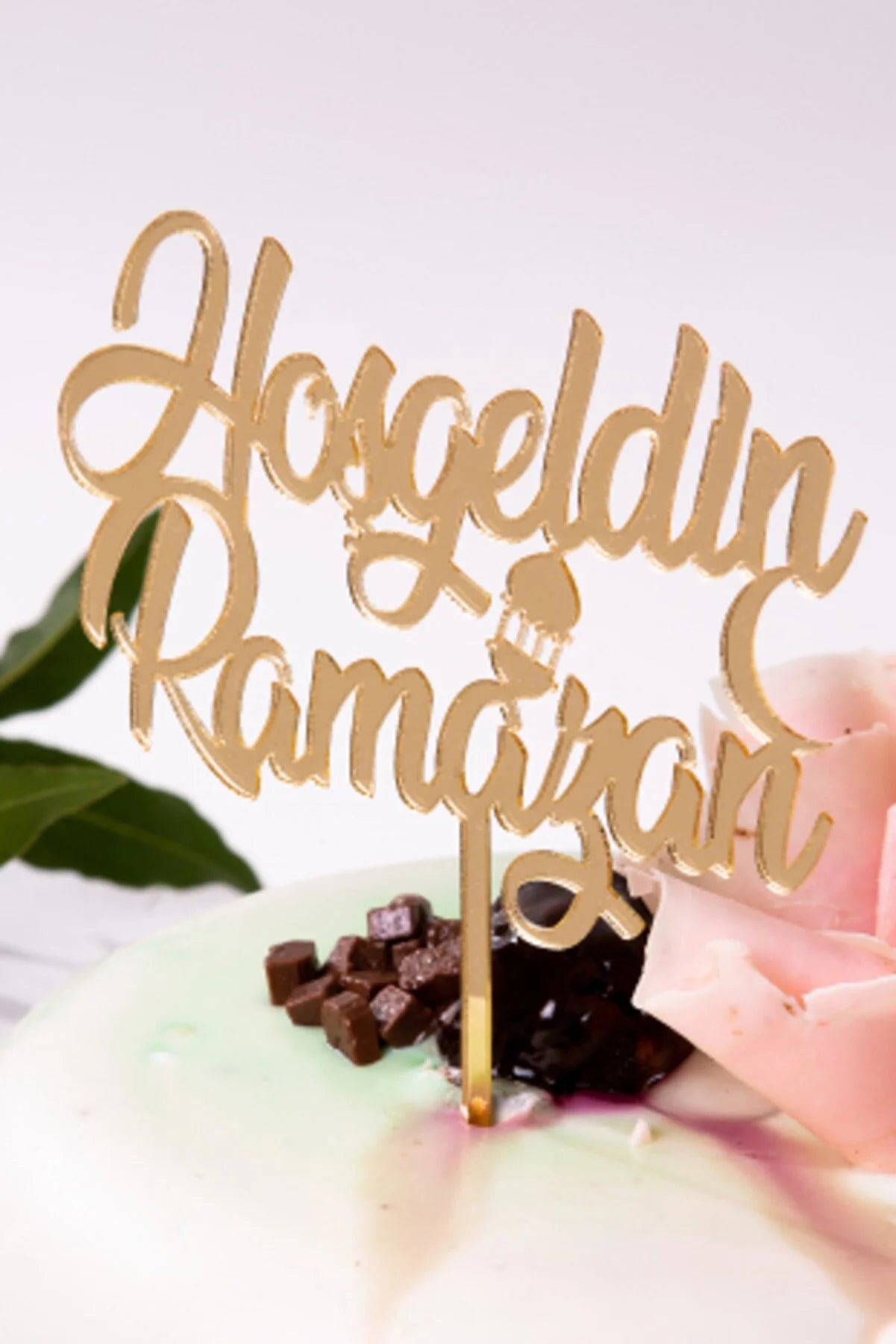Cake Popper mit den Schriften "Hosgeldin Ramazan" & "Eid Mubarak" in Gold*
