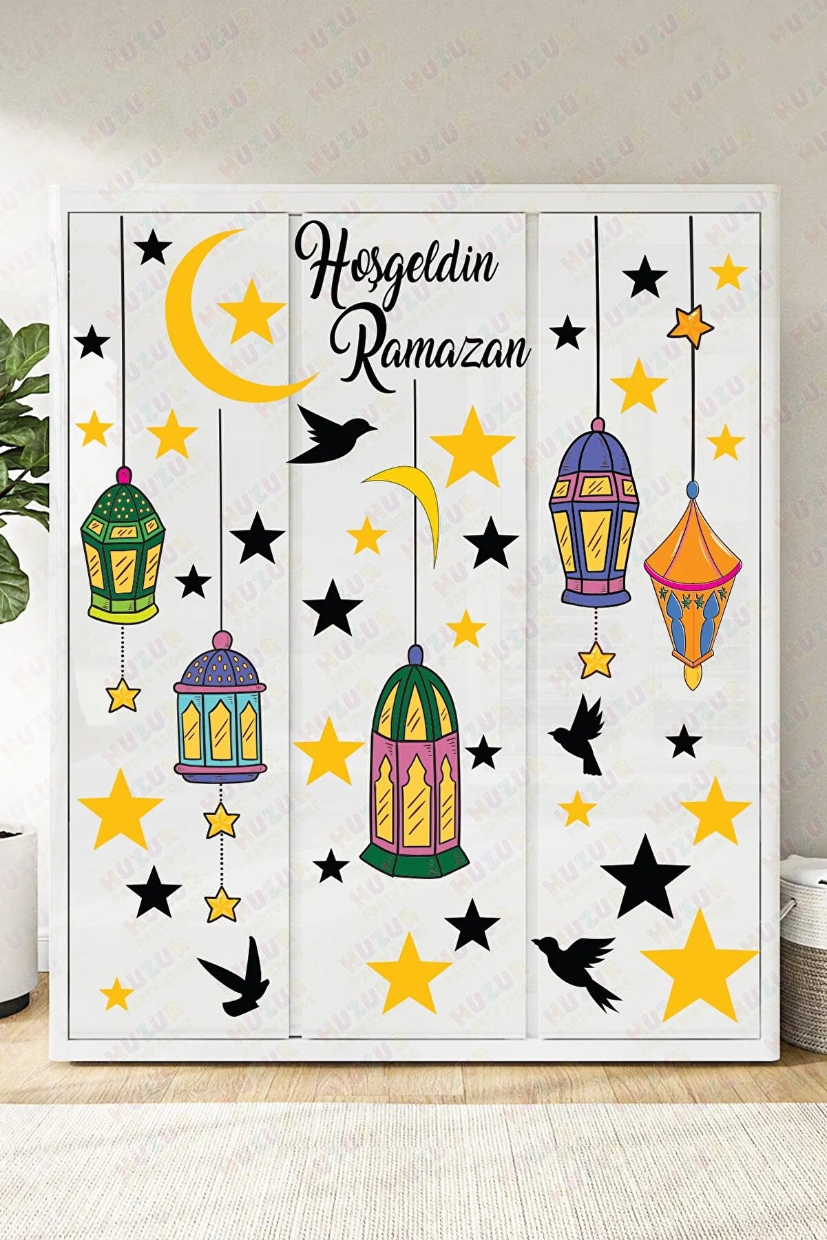 Ramadan-Fensteraufkleber "HOSGELDIN RAMAZAN"
