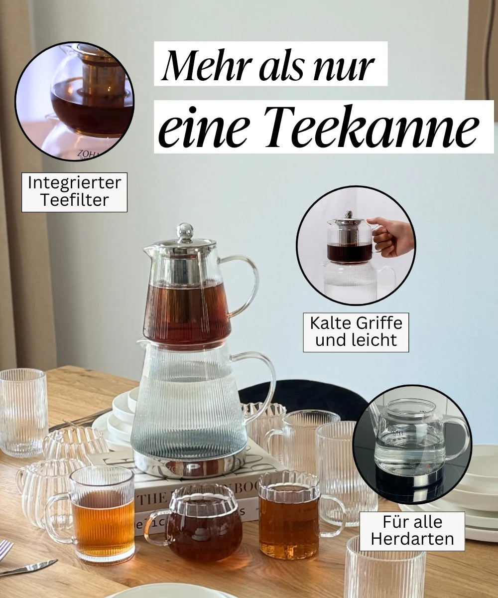 Pyramide XL Teekannen - Set aus Glas